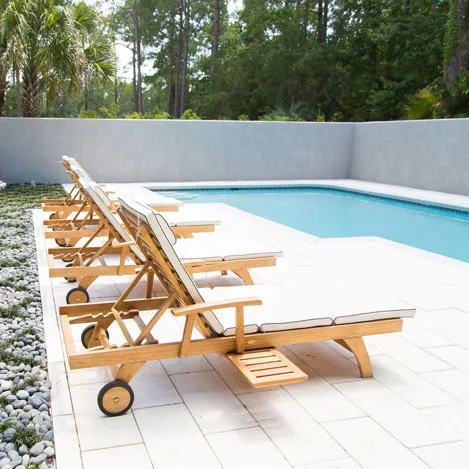 Лежак з регулюванням для ніг і підлокітником Caribe — фото 4