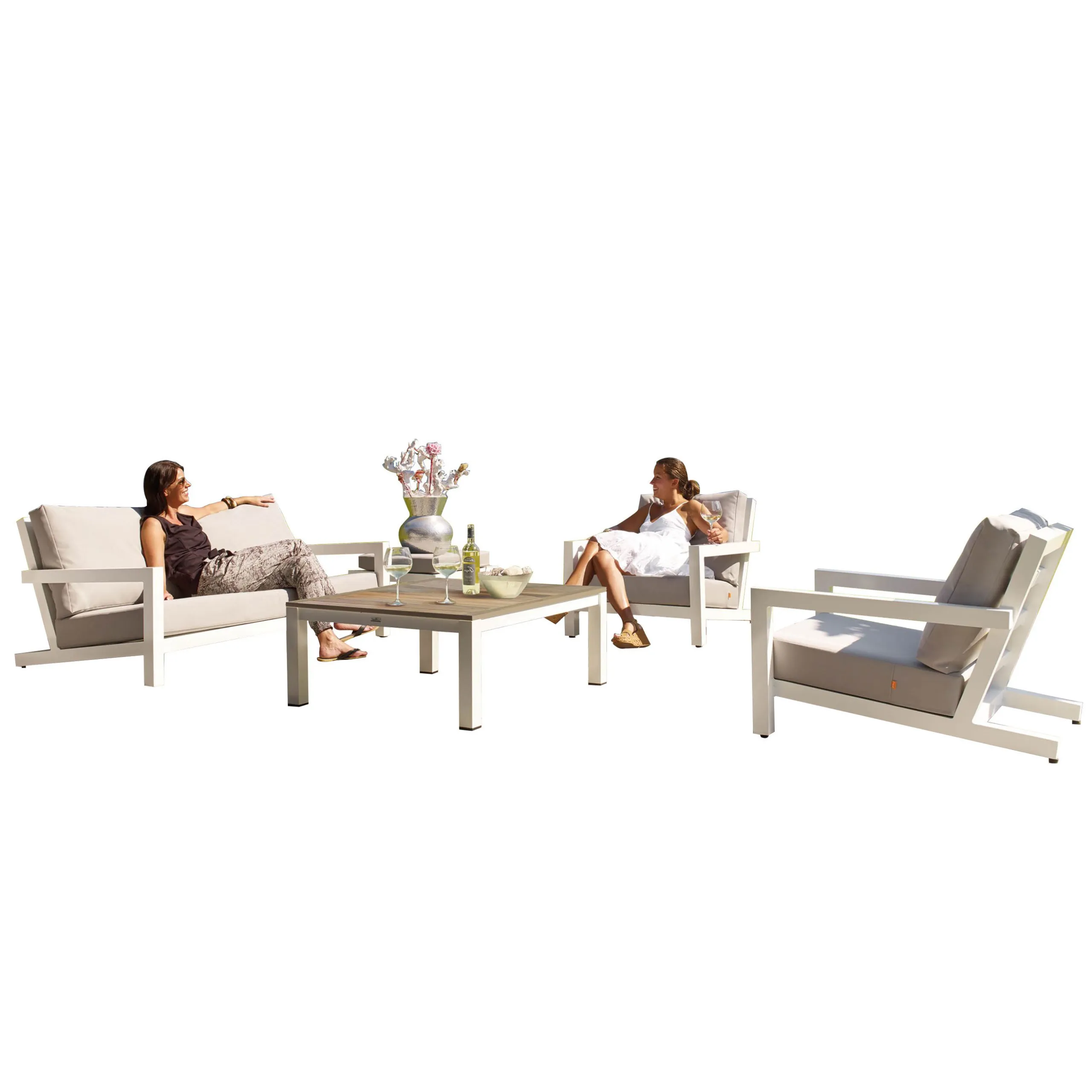 Садові меблі з дерева Lounge White — фото 3